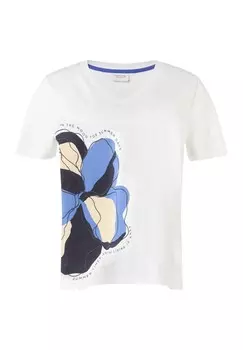 Футболка с принтом comma casual identity, белый