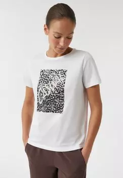 Футболка с принтом comma casual identity, белый