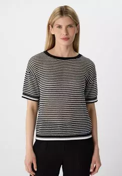 Футболка с принтом comma casual identity, черный