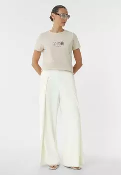 Футболка с принтом comma, песочный