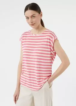 Футболка с принтом comma, розовый