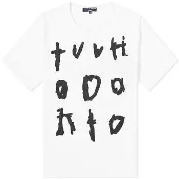 Футболка с принтом Comme des Garons Homme Plus, белый/черный