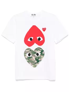 Футболка с принтом Comme Des Garons Play, белый