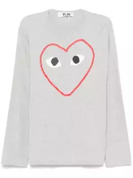 Футболка с принтом Comme Des Garons Play, серый