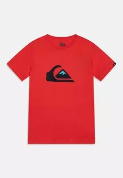 Футболка с принтом COMP LOGO Quiksilver, цвет cayenne