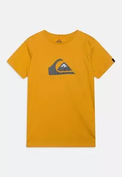Футболка с принтом COMP LOGO TEE Quiksilver, горчичный