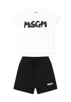 Футболка с принтом COMPLETI SPORTIVI MSGM, черный