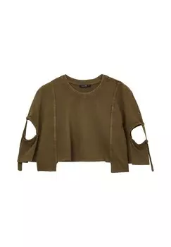 Футболка с принтом CON CUT OUT Calliope, зеленый