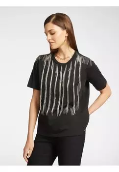 Футболка с принтом CON FRANGE Elena Mir, черный