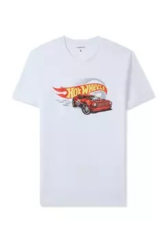 Футболка с принтом CON HOT WHEELS Terranova, слоновая кость