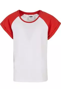 Футболка с принтом Contrast Raglan Urban Classics, цвет white hugered