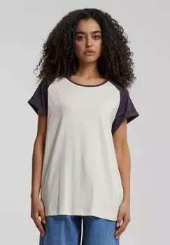 Футболка с принтом CONTRAST RAGLAN Urban Classics, белый