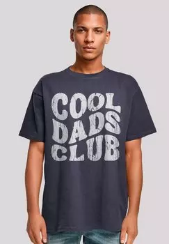 Футболка с принтом COOL DADS CLUB VINTAGE VATERTAGS DESIGN F4NT4STIC, темно-синий