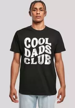 Футболка с принтом COOL DADS CLUB VINTAGE VATERTAGS DESIGN F4NT4STIC, черный