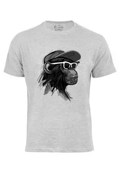 Футболка с принтом COOL MONKEY Cotton Prime, цвет grau