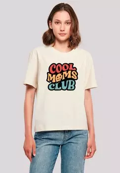 Футболка с принтом COOLER MOMS CLUB MUTTERTAG RETRO VIBE F4NT4STIC, песочный