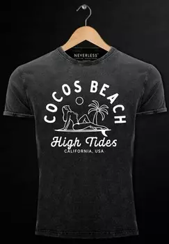 Футболка с принтом COOLES ANGESAGTES VINTAGE LINE ART OUTLINE Neverless, черный