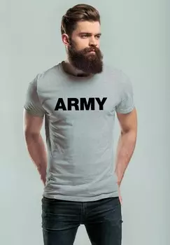 Футболка с принтом COOLES ARMY FASHION STREETSTYLE NE Neverless, цвет Mottled Grey