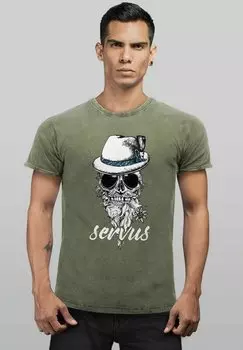 Футболка с принтом COOLES LUSTIGES ANGESAGTES VINTAGE SERVUS Neverless, цвет oliv