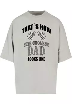 Футболка с принтом COOLEST DAD HUGE Merchcode, цвет lightasphalt
