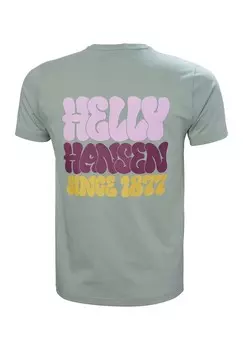 Футболка с принтом CORE GRAPHIC Helly Hansen, темно-зеленый