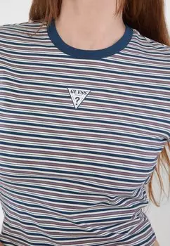 Футболка с принтом CORE STRIPE Guess Originals, синий