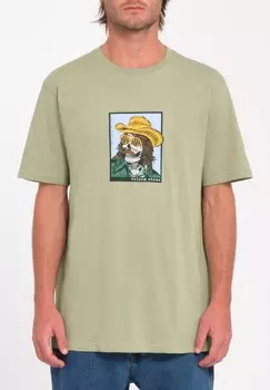 Футболка с принтом COSMIC RODEO Volcom, зеленый