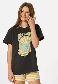 Футболка с принтом COSMIC WANDERER Rip Curl, цвет washed black