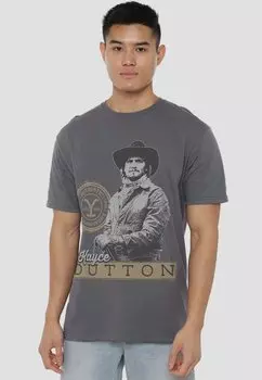 Футболка с принтом Cotton Soul, антрацит