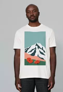 Футболка с принтом COUNTRYSIDE 04 watapparel, белый