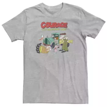 Футболка с принтом Courage the Cowardly Dog больших размеров Licensed Character, серый