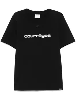 Футболка с принтом Courrges AC, черный