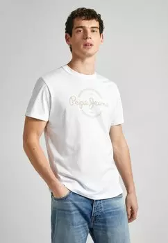 Футболка с принтом Craigton Pepe Jeans, белый