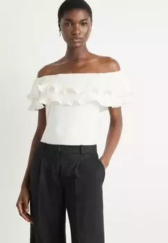 Футболка с принтом Cras, кремовый