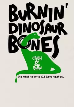 Футболка с принтом CRASH & BURN DINOSAUR BONES Henry Tiger, кремовый