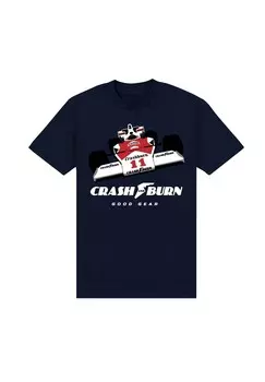 Футболка с принтом CRASH & BURN GOOD GEAR Henry Tiger, темно-синий