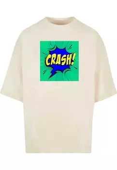 Футболка с принтом CRASH COMIC HUGE Merchcode, цвет whitesand