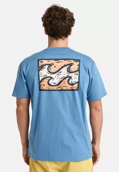 Футболка с принтом CRAYON WAVE - SHORT-SLEEVE SCREEN TEE Billabong, синий