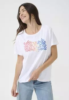 Футболка с принтом Cream, белый