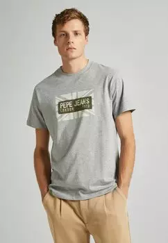 Футболка с принтом CREDICK Pepe Jeans, серый