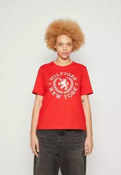 Футболка с принтом CREST TEE Tommy Hilfiger Curve, красный