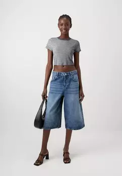 Футболка с принтом CREW Hollister Co., серый