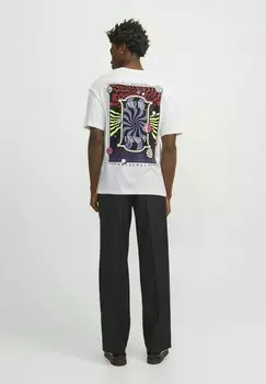 Футболка с принтом Crew Neck Jack & Jones, ярко-белая