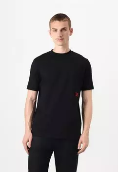 Футболка с принтом CREW NECK KARL LAGERFELD, черный
