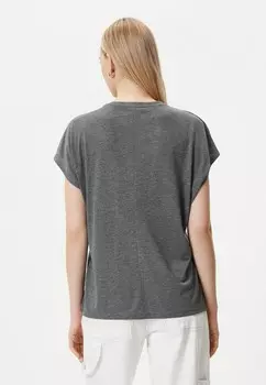 Футболка с принтом CREW NECK SEQUINED SHORT SLEEVE Koton, серый
