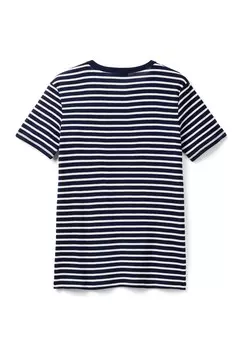 Футболка с принтом CREW NECK STRIPED United Colors of Benetton, светло-голубой