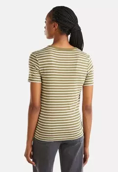 Футболка с принтом CREW NECK STRIPED United Colors of Benetton, оливковый