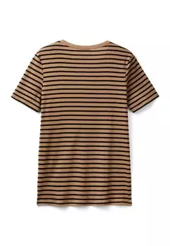 Футболка с принтом CREW NECK STRIPED United Colors of Benetton, коричневый