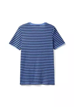 Футболка с принтом CREW NECK STRIPED United Colors of Benetton, синий