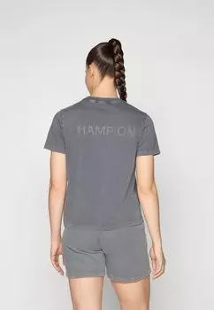 Футболка с принтом CREWNECK Champion, темно-серый